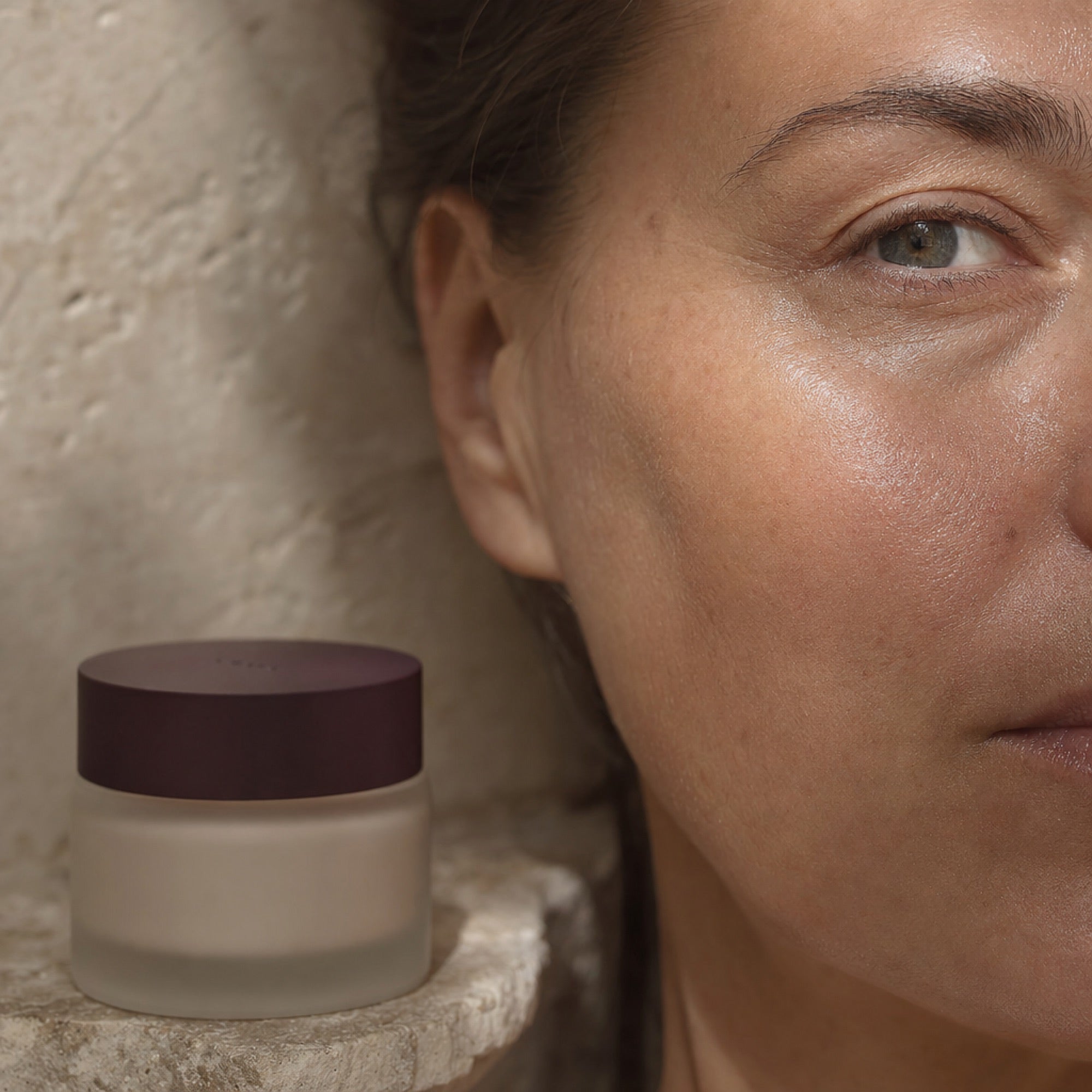 Skin after the cream has absorbed